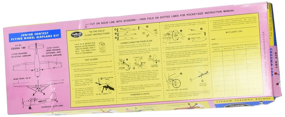 Guillow's Cessna 180 Model Kit