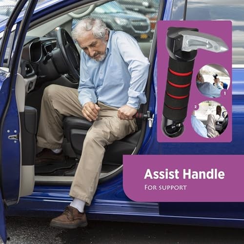 Car Door Support Handle, Elderly Assist Handle, Multifunction Vehicle Entry Red