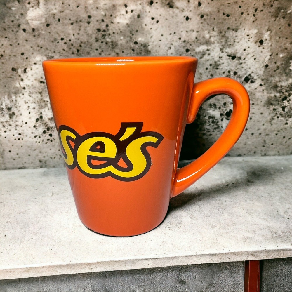 New Reese's Peanut Butter Cup Orange Ceramic Coffee Mug