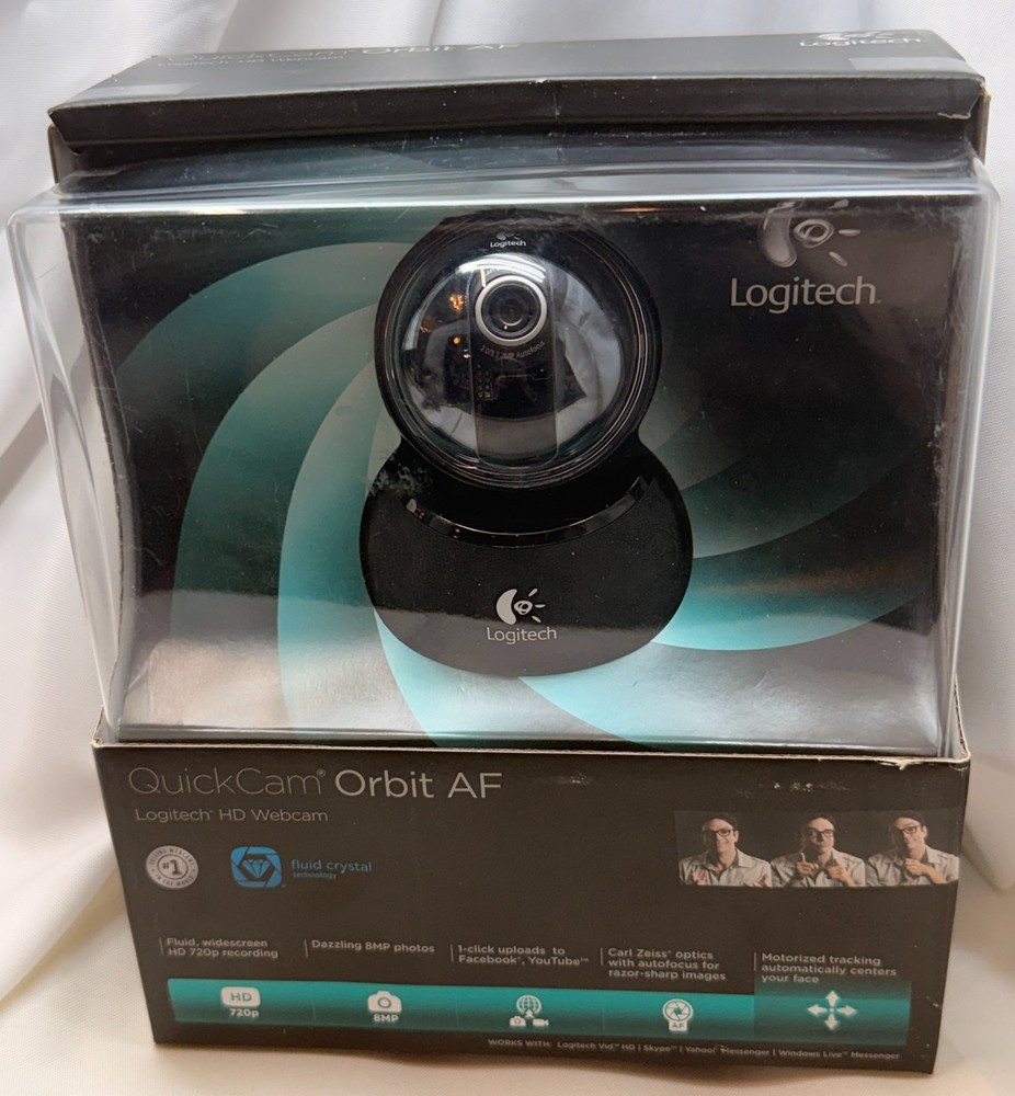 LOGITECH QuickCam Orbit AF Motorized Tracking Webcam Carl Zeiss New Unopened Box