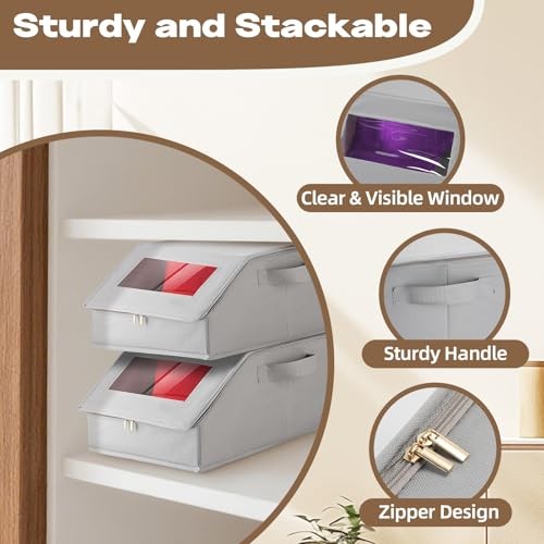 Stackable Hat Organizer for Baseball Caps, Hat Storage - Holds 12 Caps, 4 Pack