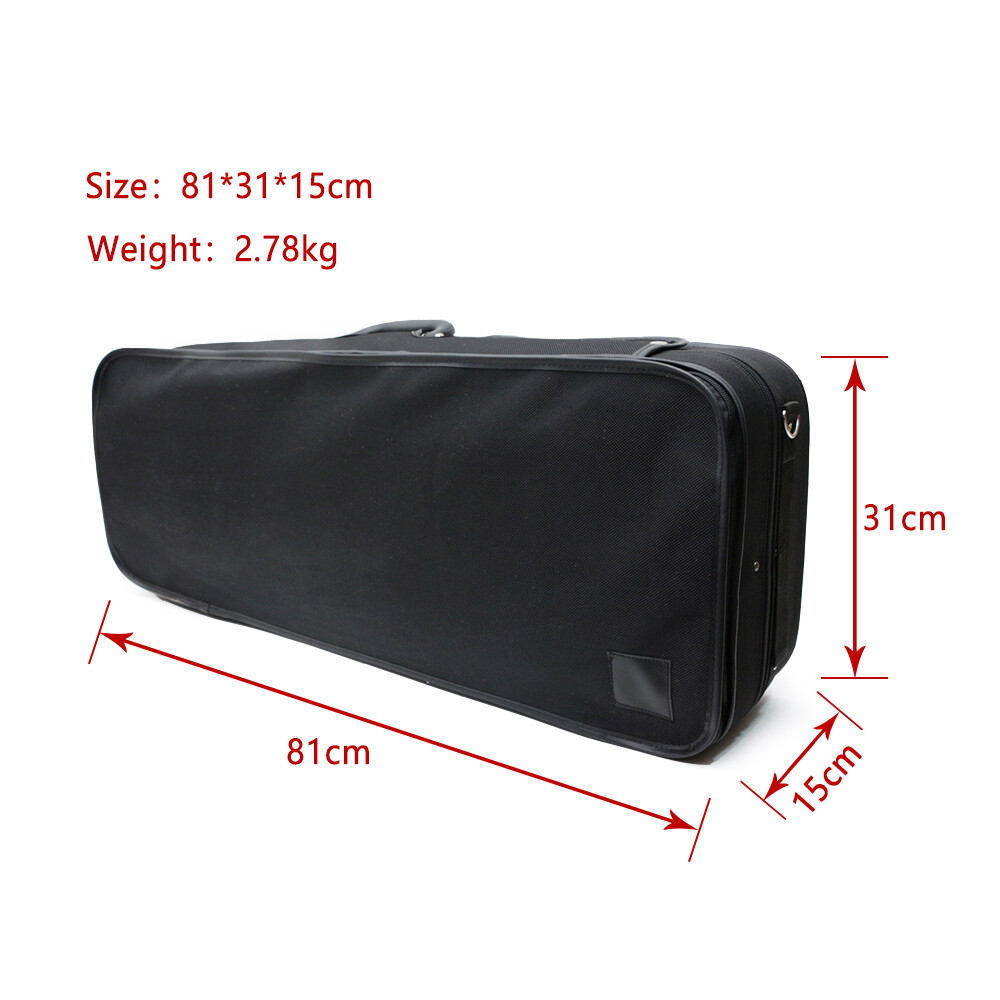 15-16 Inch Viola Case 2pcs bow holder soft cloth inside Strong Light Durable Box