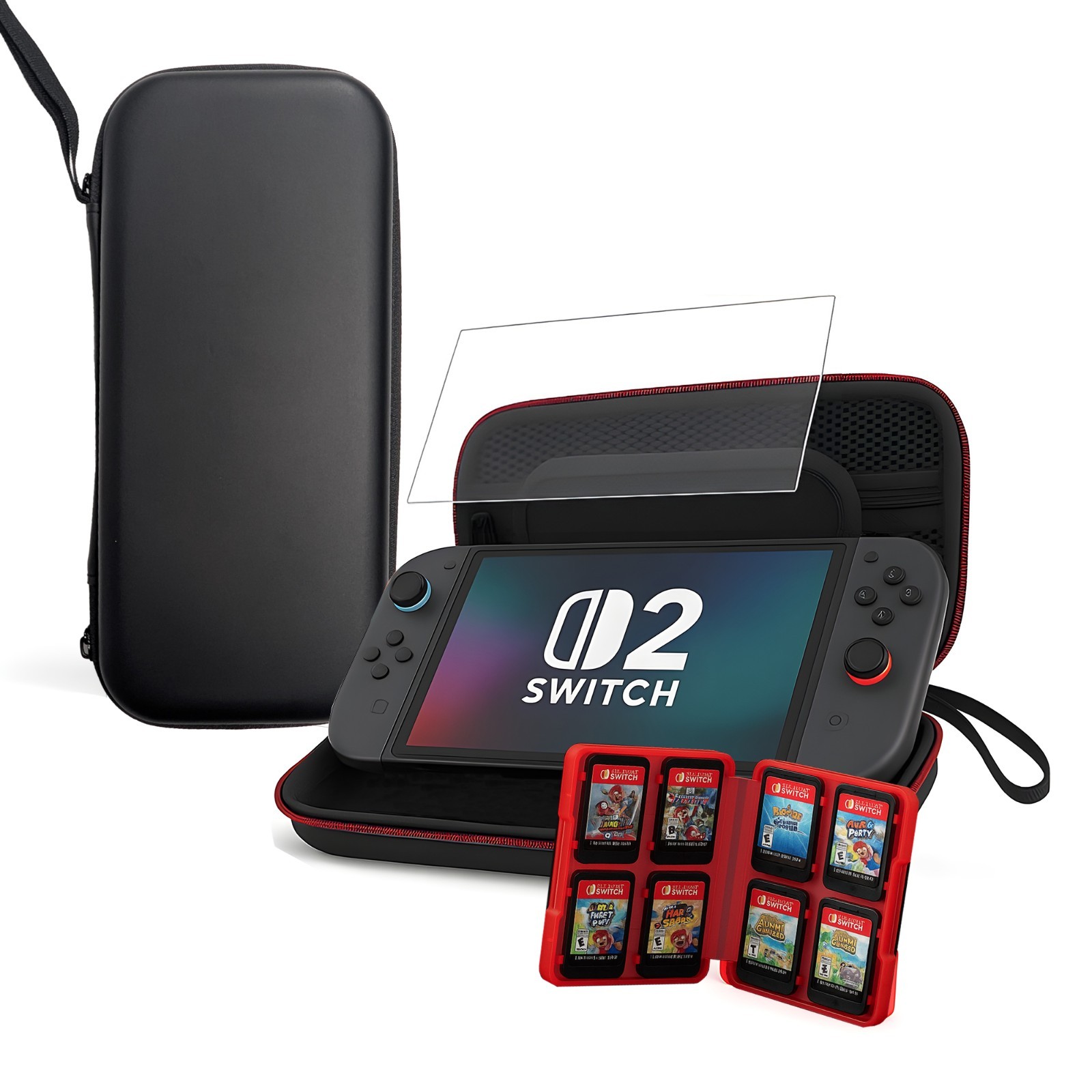 Nintendo Switch 2 Carry Case Screen Protector Travel Case Hard EVA Shell