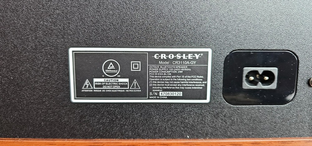 Open Box CR3110A-GY Octave Bluetooth Speaker - Grey