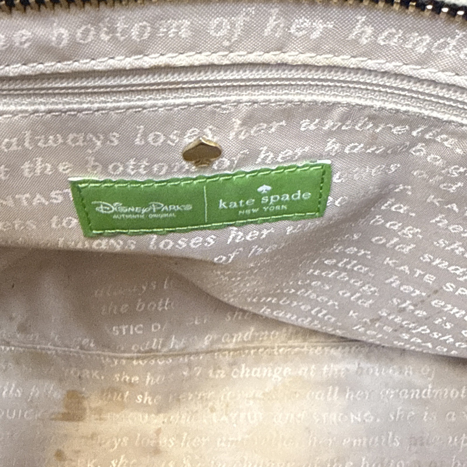 “Who Says We Have to Grow Up?'' Kate Spade Canvas Glitter Tote Disney