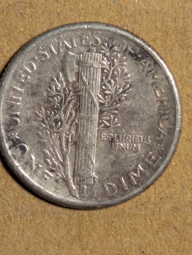 US 1920 Mercury Dime Silver