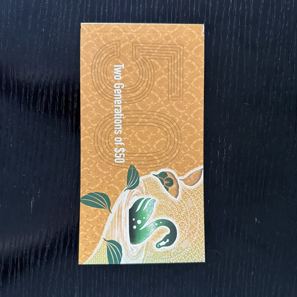 2016 - 2018 $50 Banknotes Folder Last DA16 & First AA18 Prefixes, Perfect Notes