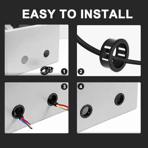 6 Pcs 2 Inch Cable Snap Bushing Grommet Protector, 6-Pack 2 Inch Drill Hole
