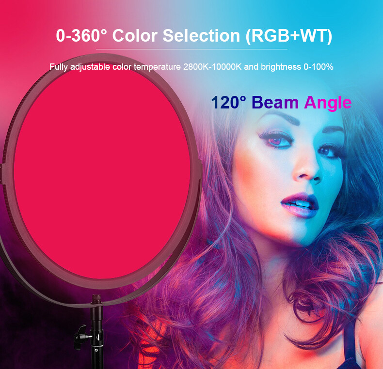 100W RGB LED Round Panel Light HS-700R diameter 40cm