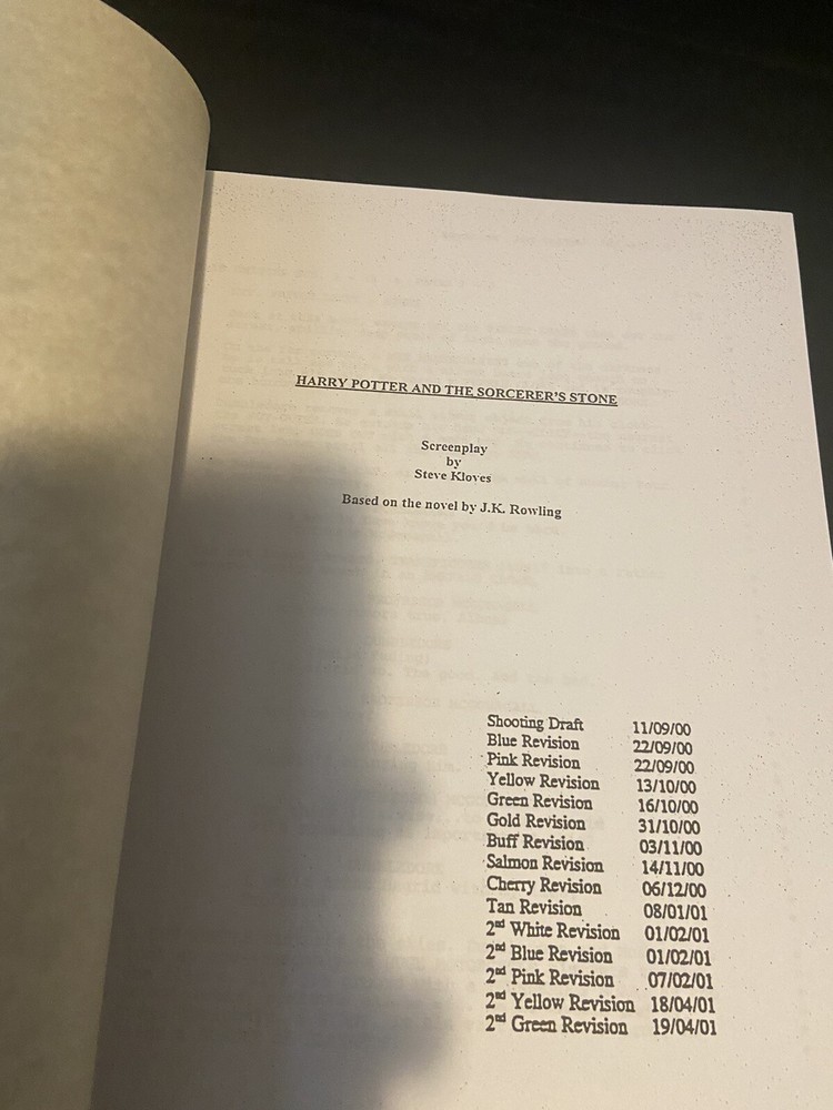 Warner Bros.™ HARRY POTTER SERIES Complete Collection SCREENPLAY Full Script Set