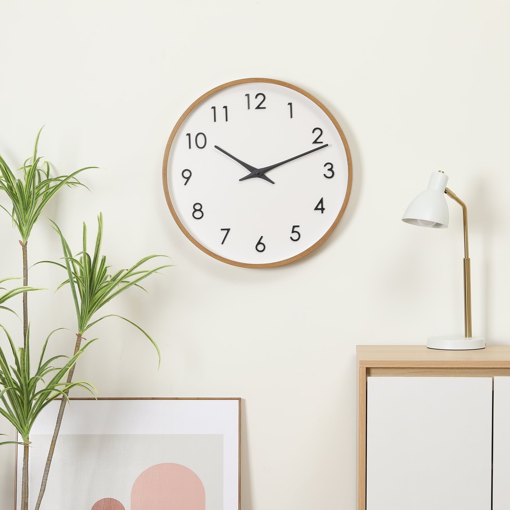 20" Quartz Modern Indoor Wall Clock, Easy Installation