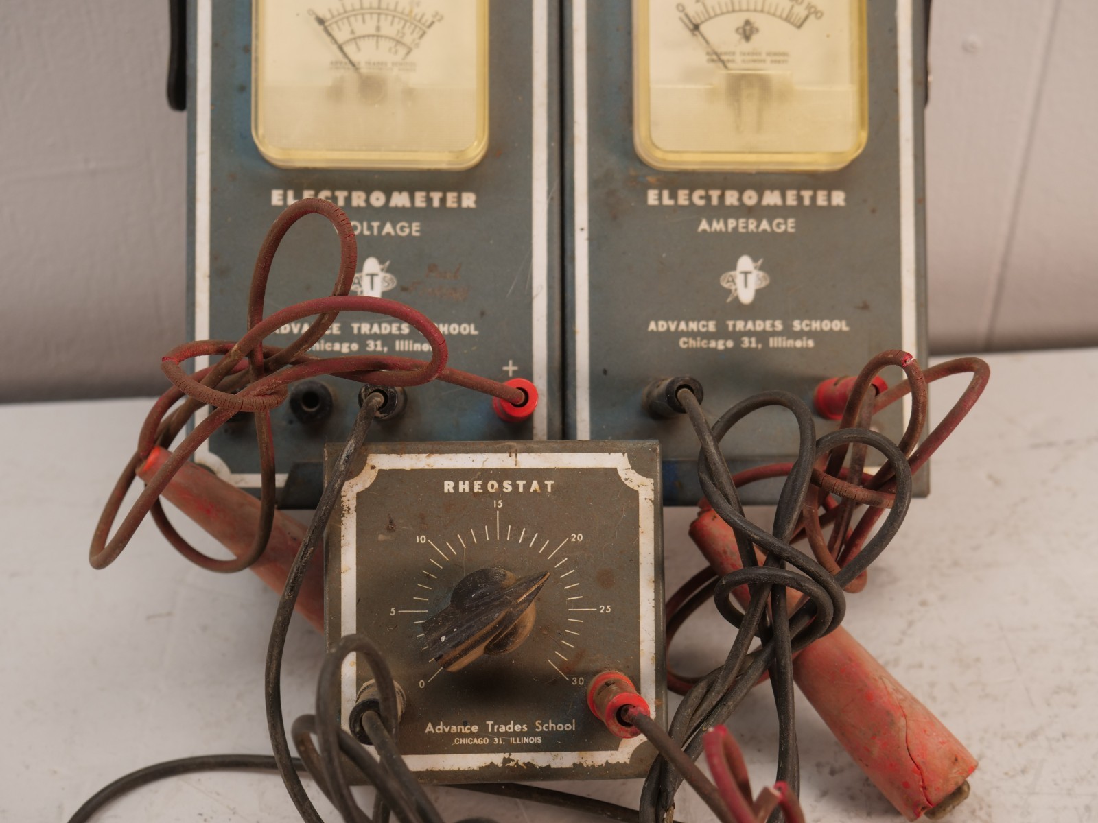 Vintage Advance Trade School Alternator Testing Kit?? Voltage Amperage Rheostat