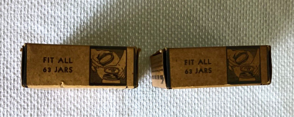 1950's - 60's KERR LIDS BOXES ~ For Display Only, 2 Partial Boxes 15 Lids