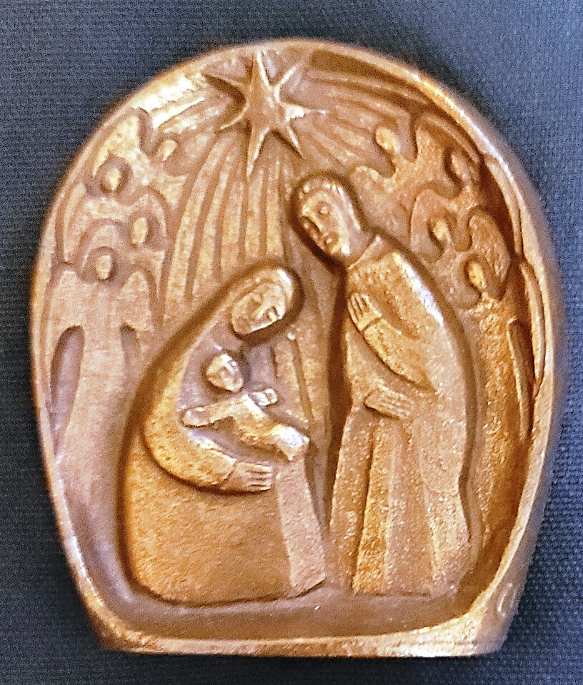 Awesome 4" Heavy Brass Standing Nativity Decor