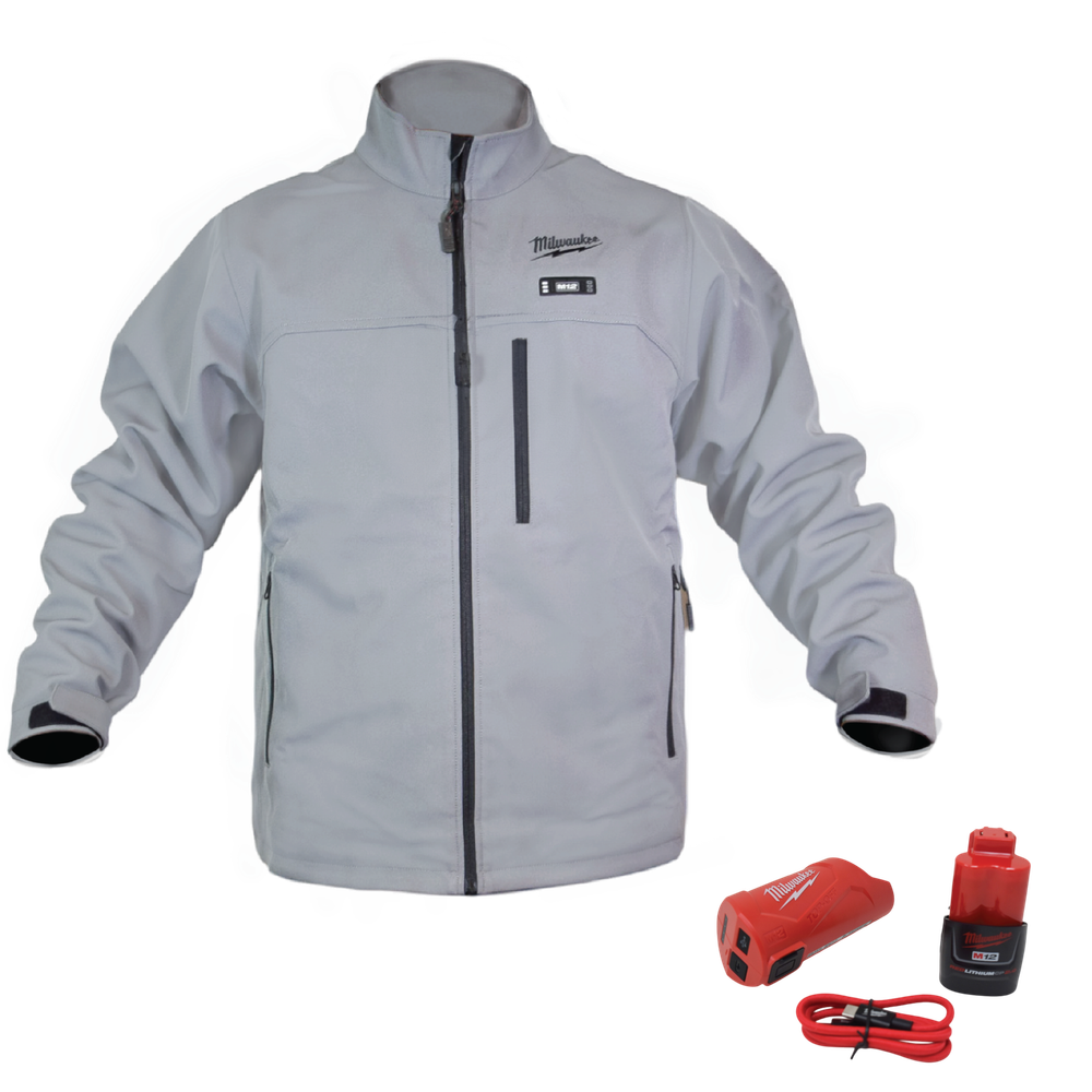 Milwaukee M12 Heated Jacket Kit (Gray) - Size Large