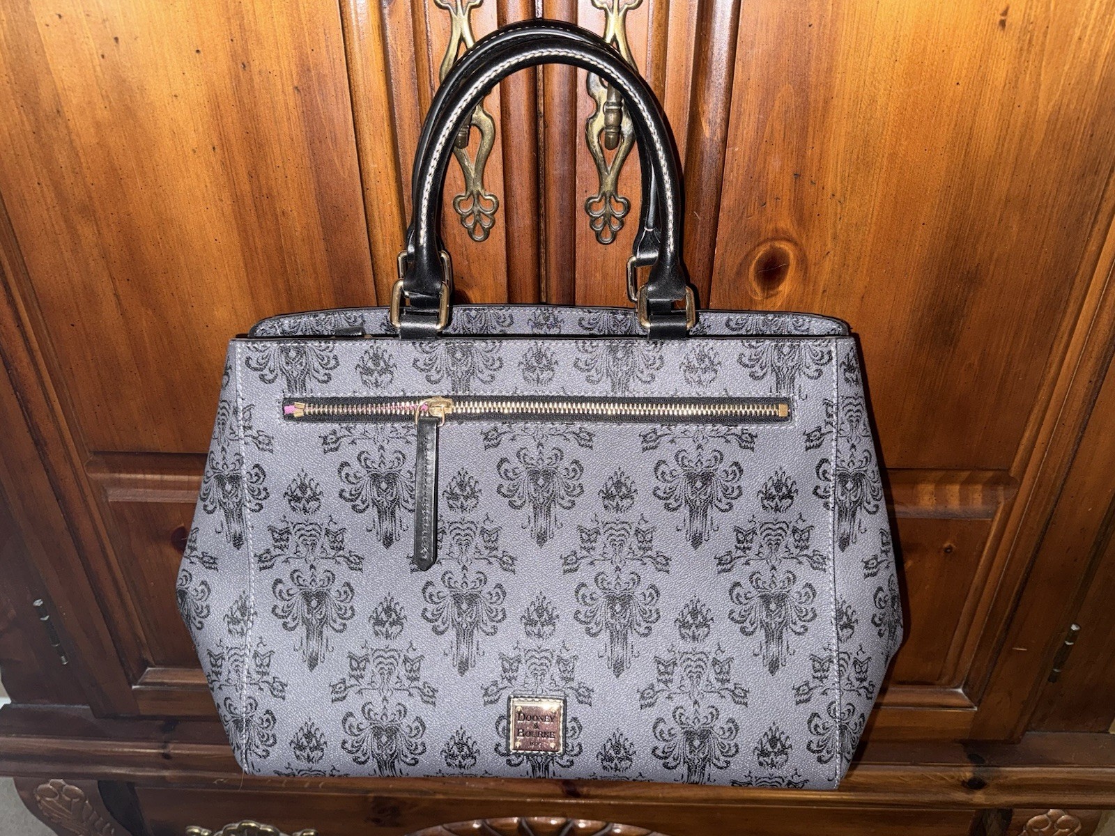 Disney Dooney Bourke Haunted Mansion Wallpaper Satchel Crossbody Purse Bag