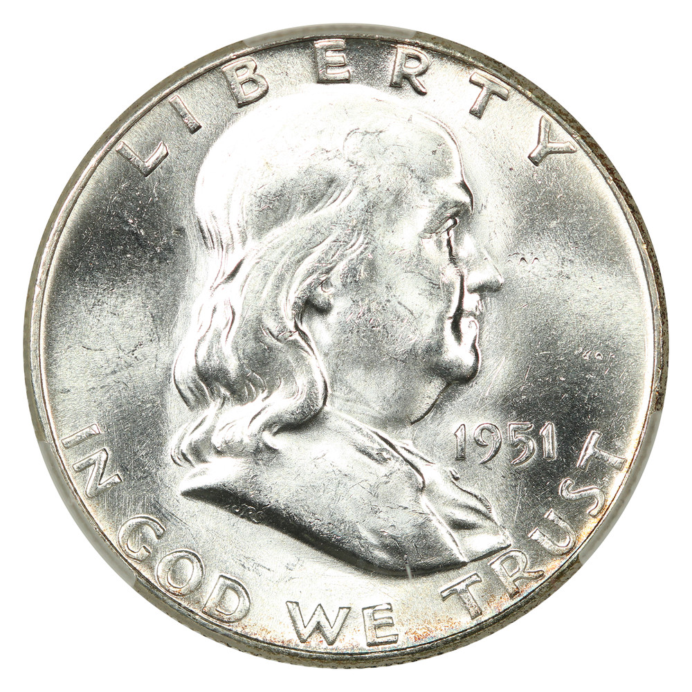 1951 50C CACG MS62 - Franklin Half Dollar
