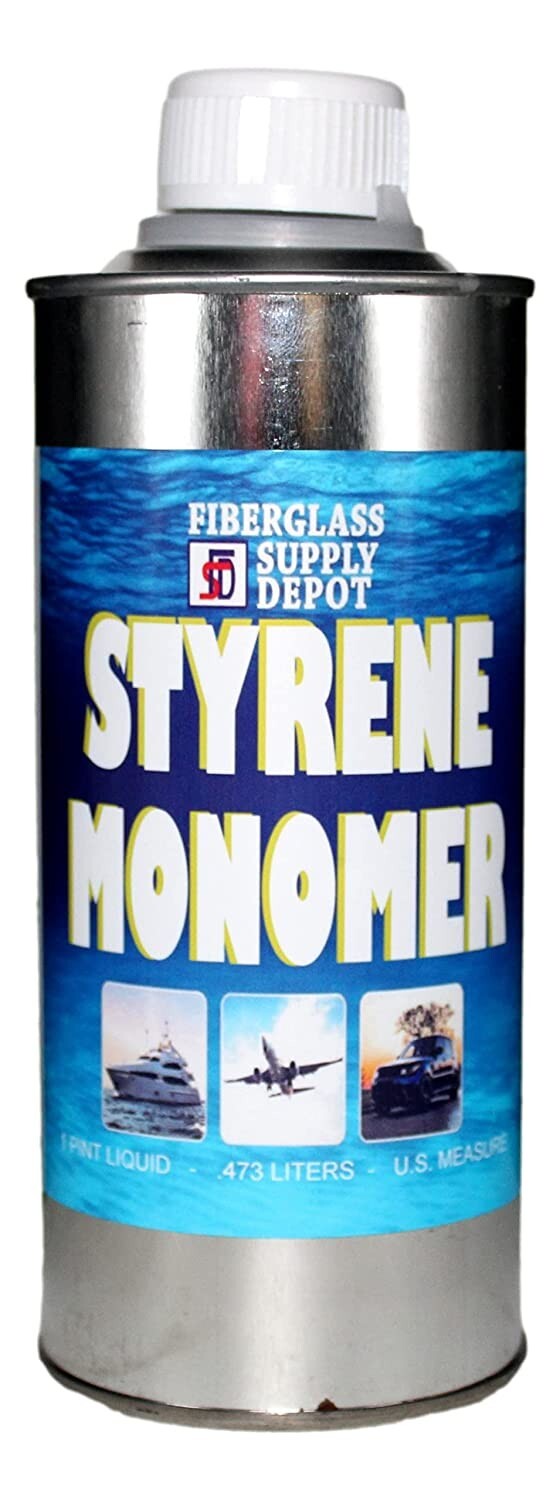 STYRENE MONOMER Resin/Gel Coat Thinner -BOAT-MARINE-PAINT-FIBERGLASS -  Pint
