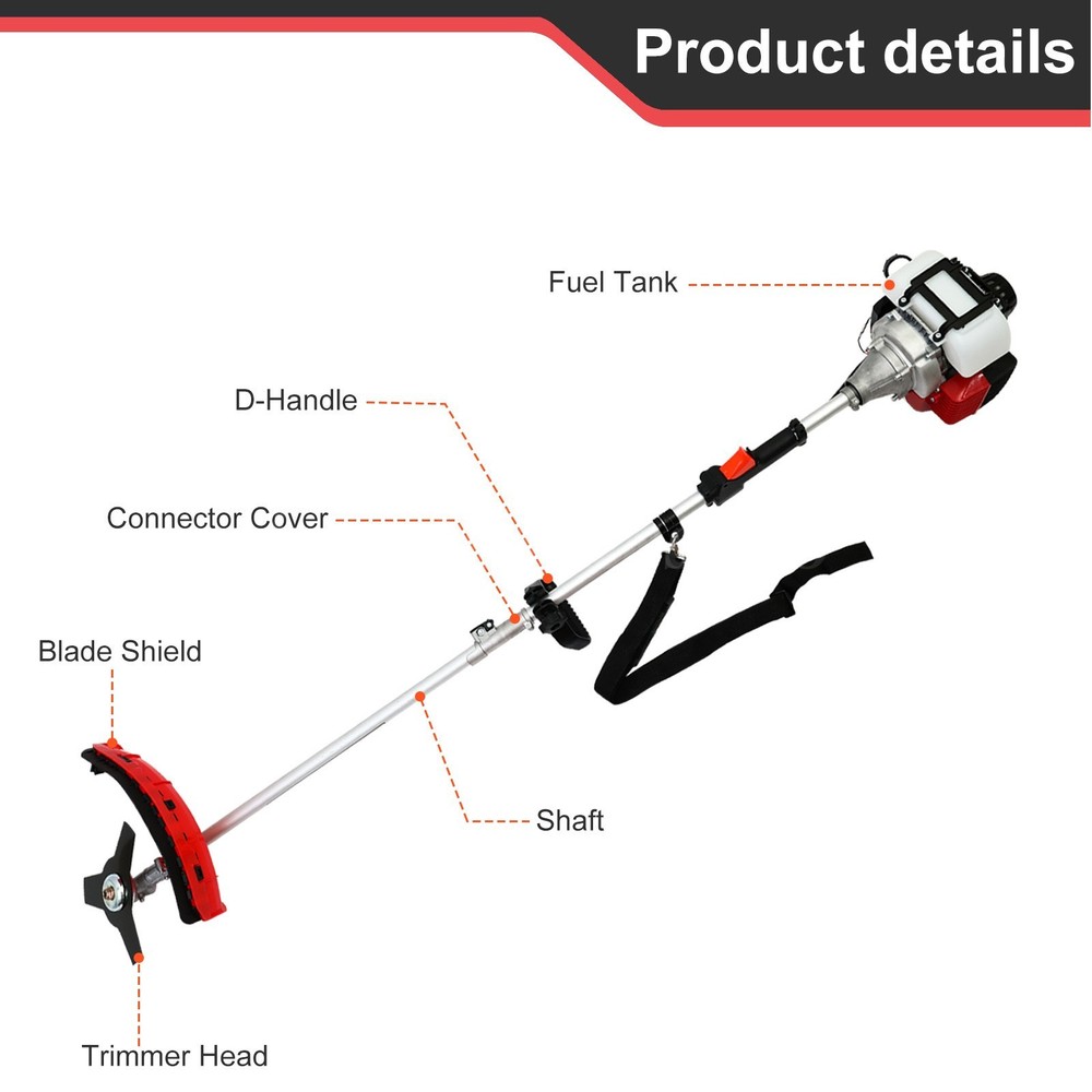 4 Stroke 31CC Gas String Weed Trimmer Weed Eater Weed Wacker Grass Cutter