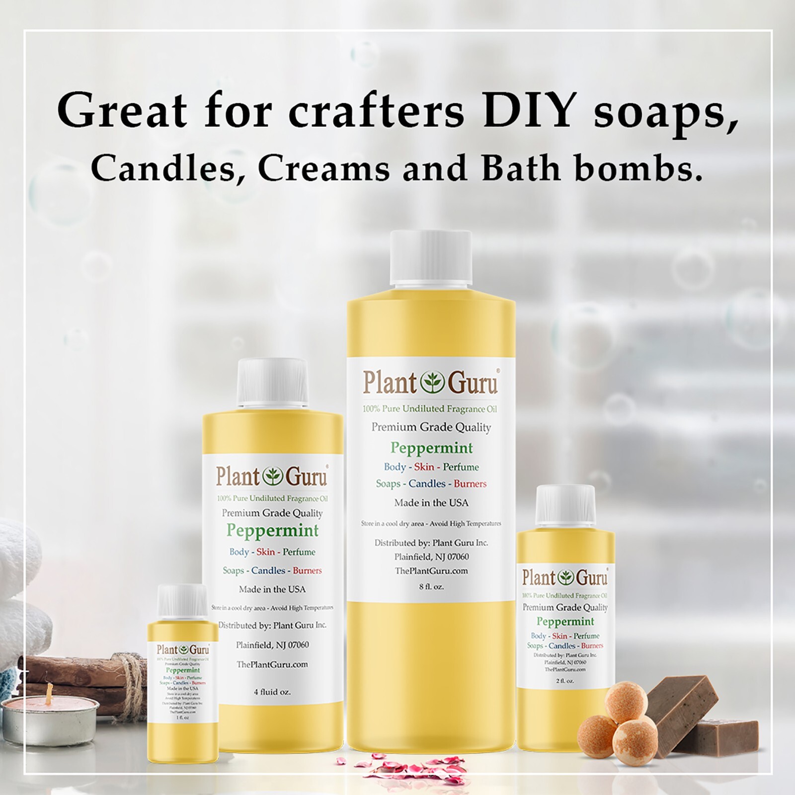 Peppermint Fragrance Oil For Candle, Soap Making, Diffuser and Burners