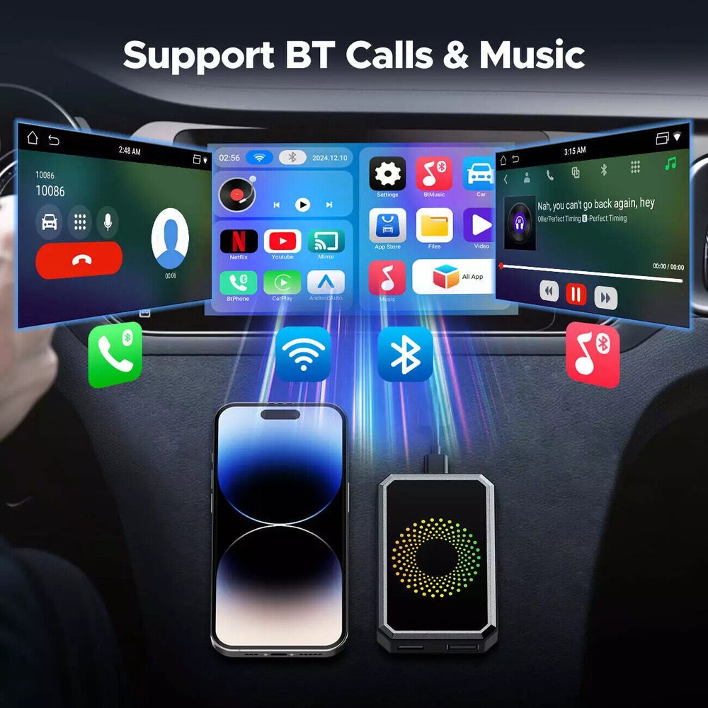 3 In 1 Android12 Wireless CarPlay AI Box Adapter/Android Auto-Multimedia Adapter