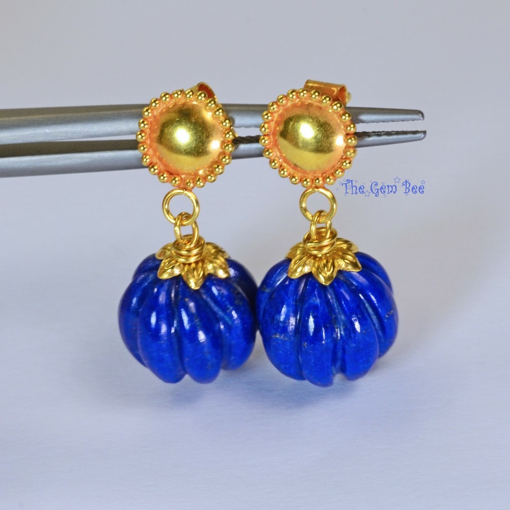 6.5mm 18k Solid Yellow Gold Leaf Design Bead Cap Finding PAIR
