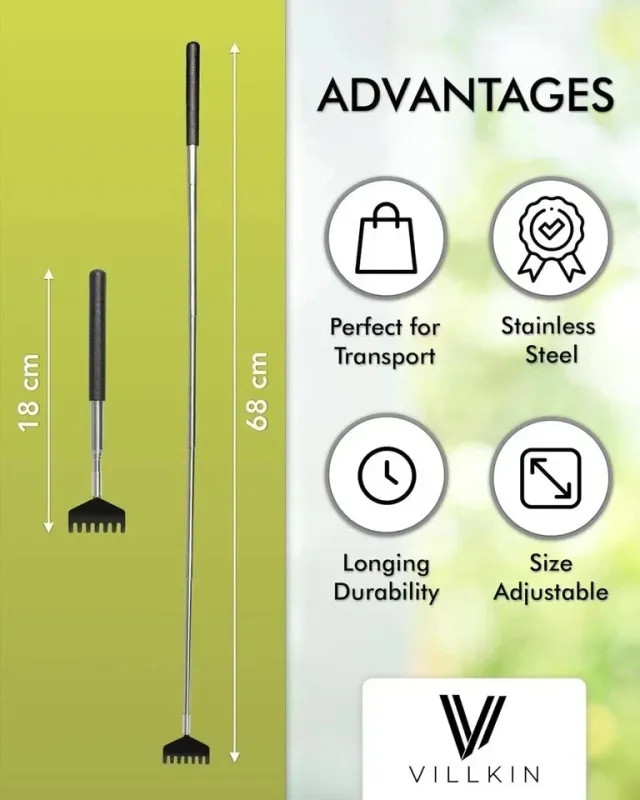 Back Scratcher (2 Pack) - Extendable Stainless Steel Scratching Tool for all