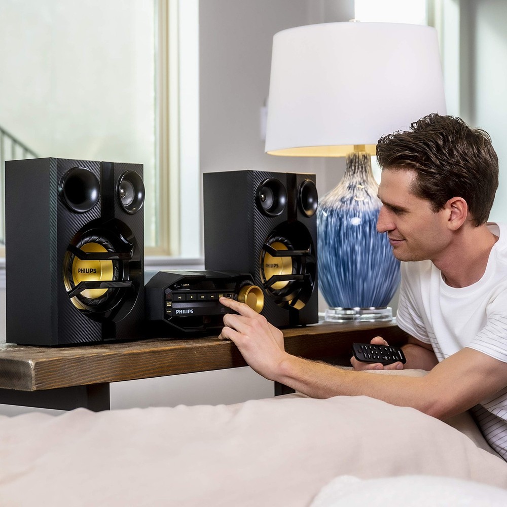 PHILIPS FX10 Bluetooth Stereo System for Home with CD Player , MP3, USB, FM R...