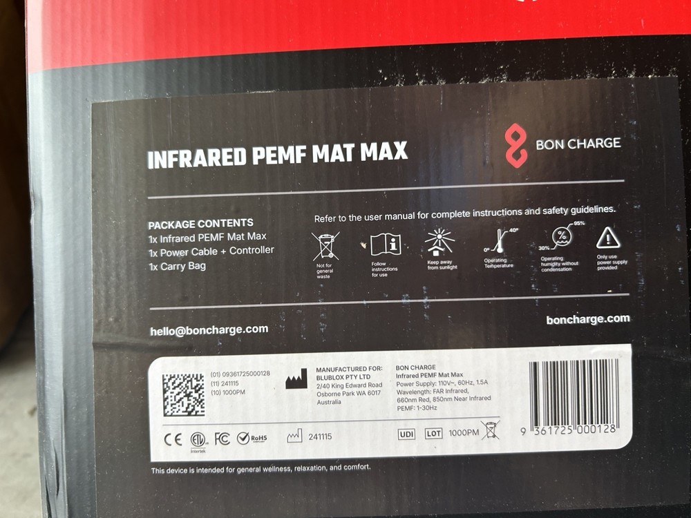 Boncharge Infrared PEMF Mat Max New