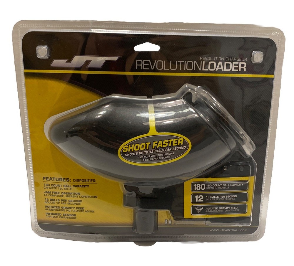 JT Revolution Electronic Paintball Loader Black