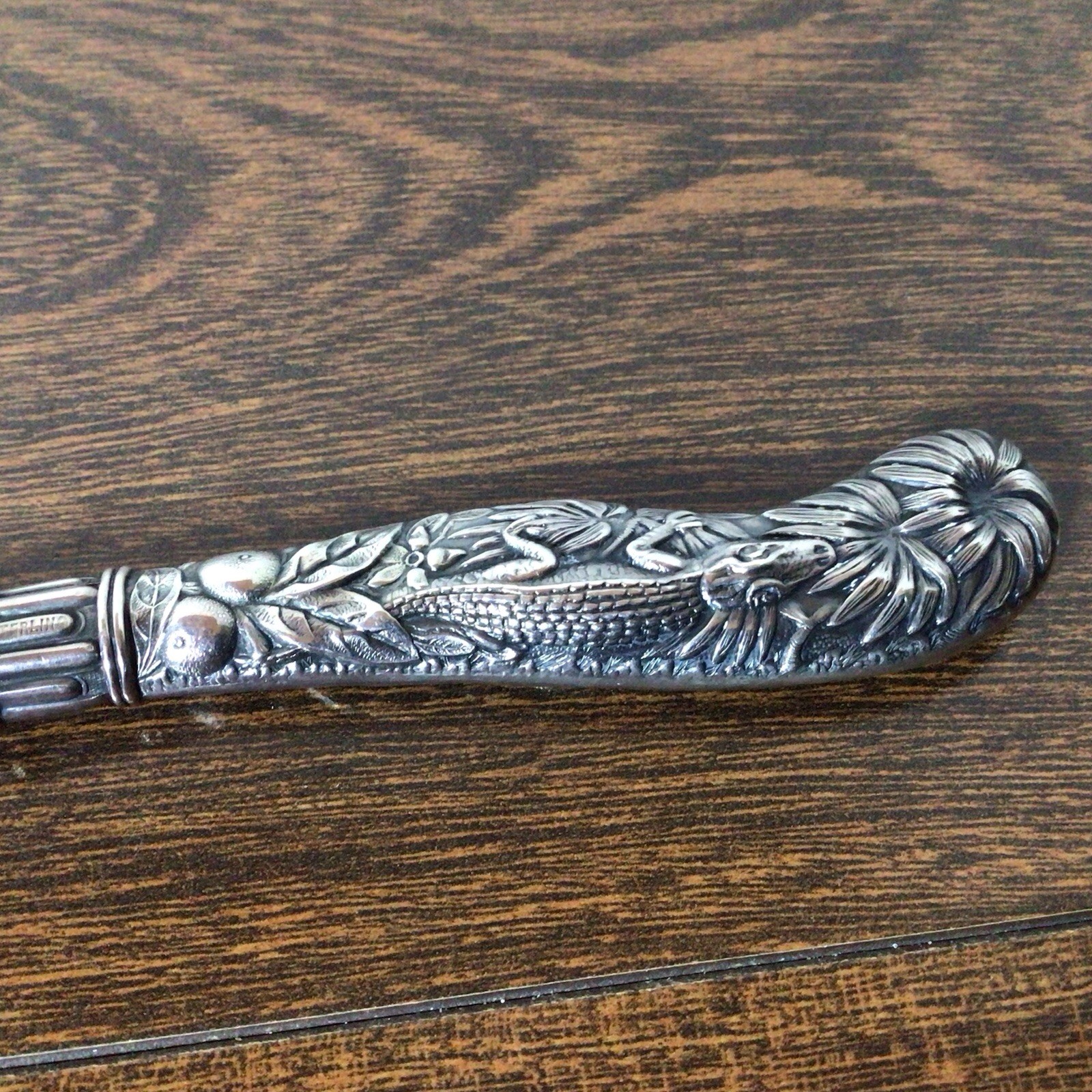Florida Alligator In God We Trust Sterling Silver Grapefruit Cheese Knife