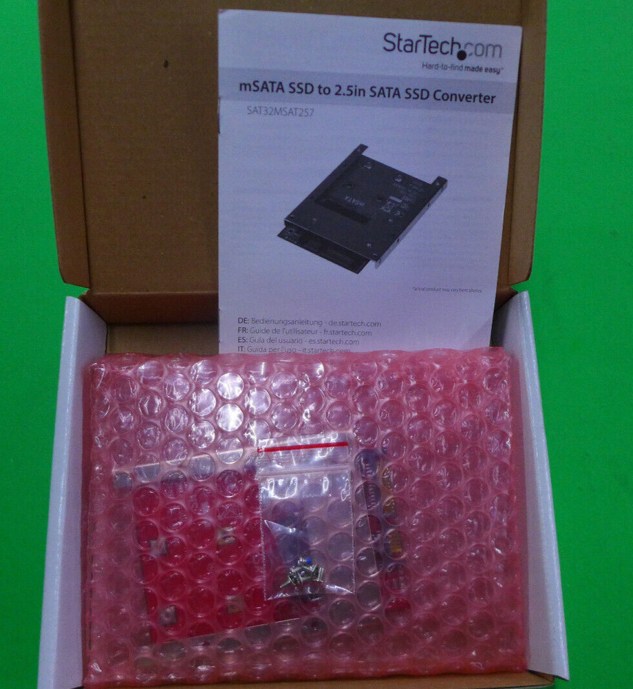 NEW StarTech mSATA SSD 2.5" SATA SSD Converter SAT32MSAT257
