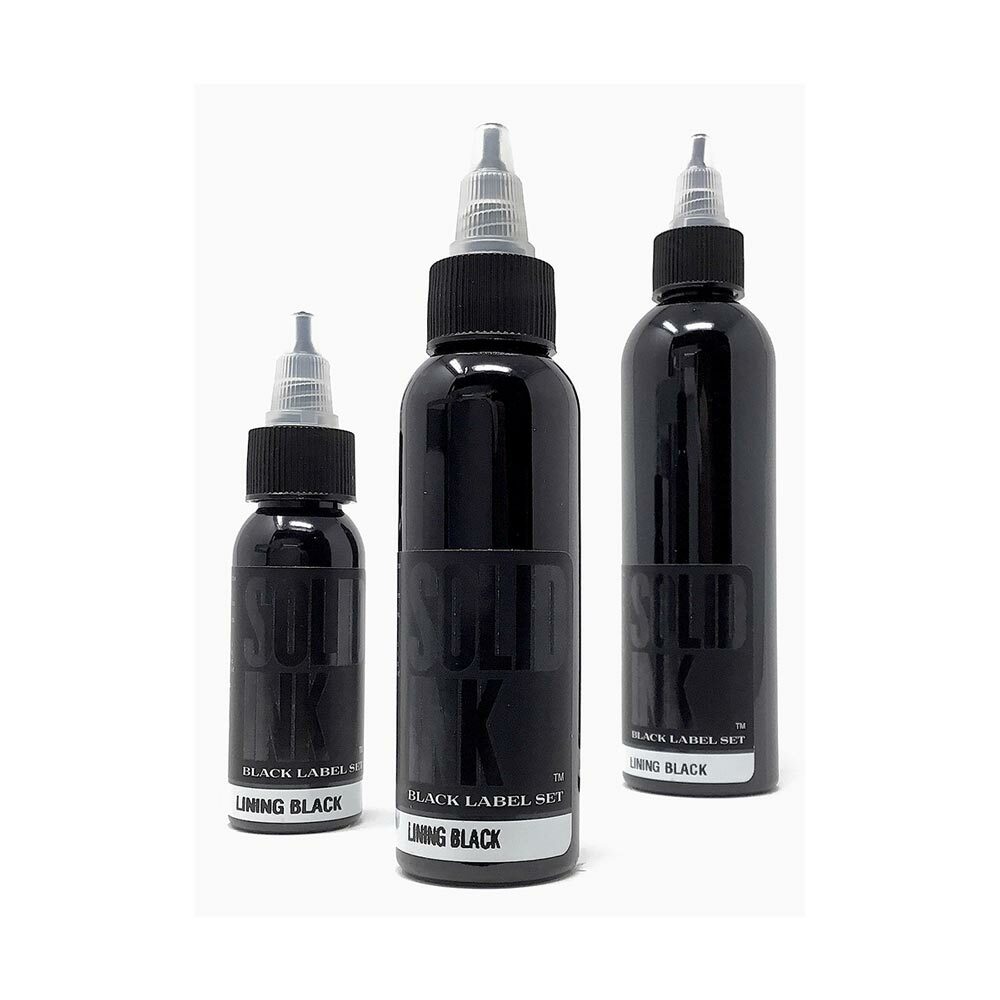 Solid Ink- Lining Black- 8oz Bottle
