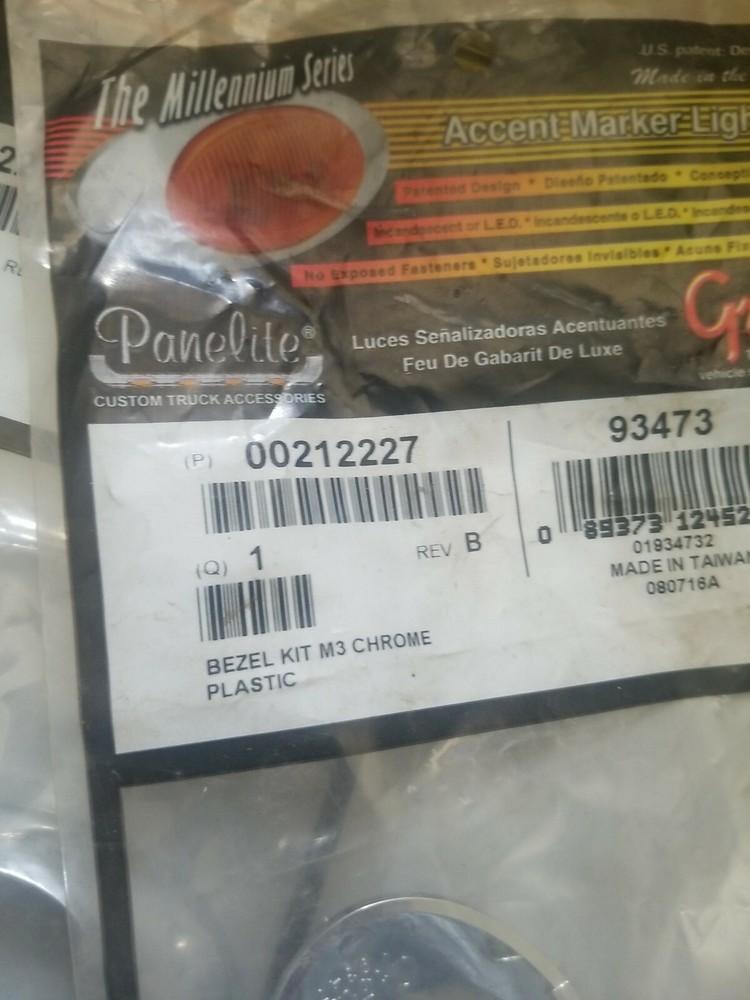 New Panelite 00212227 Bezel Kit M3 Chrome plastic