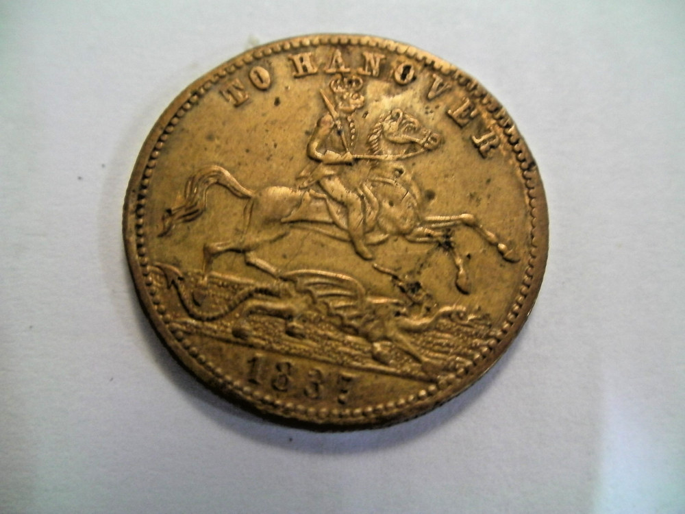 TOKEN  BACK TO HANOVER   1837     448