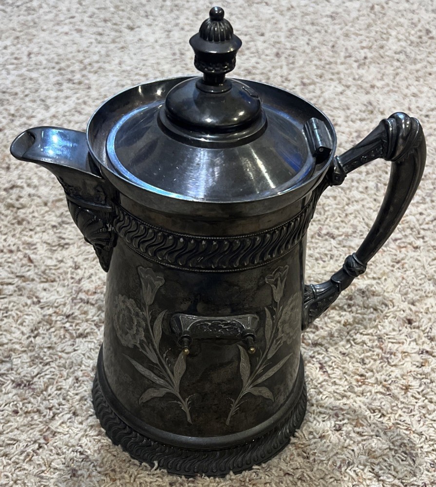 Antique Wilcox Silver Plate Water Pitcher