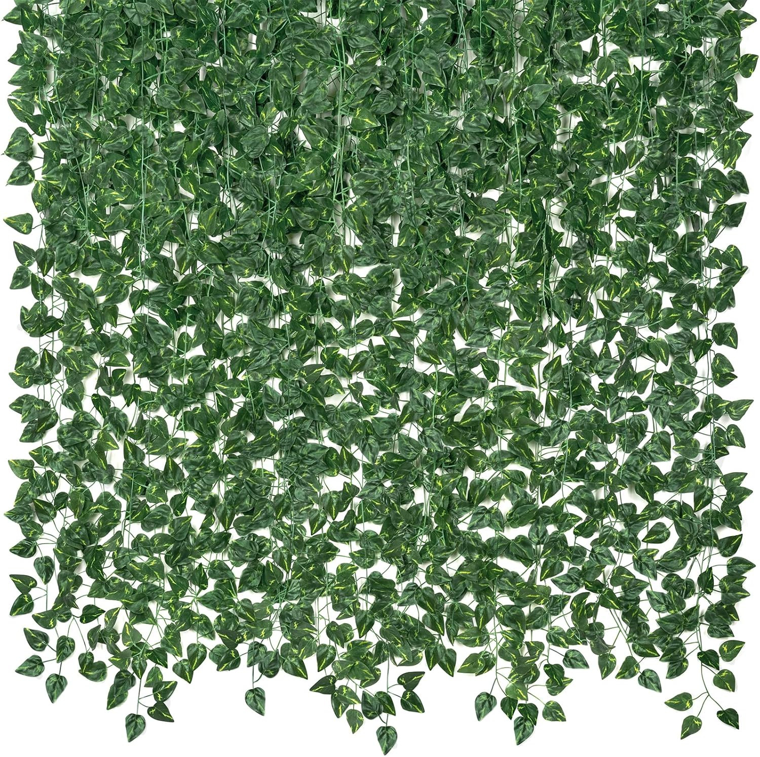 14 Pack 98Ft Artificial Ivy Garland, Fake Vines UV Resistant Greenery Leaves Fak