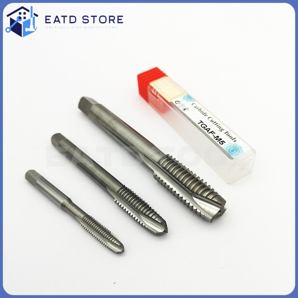 Solid Carbide Pointed Plug Tap Machine Metric Screw Thread HRC55 CNC