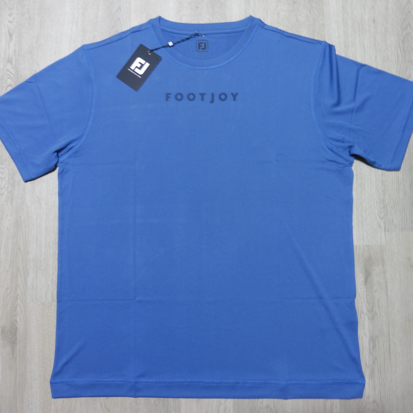 FOOTJOY Mens XL T SHIRT TRAINING WORKOUT GOLF POLYESTER GREY BLUE GREEN