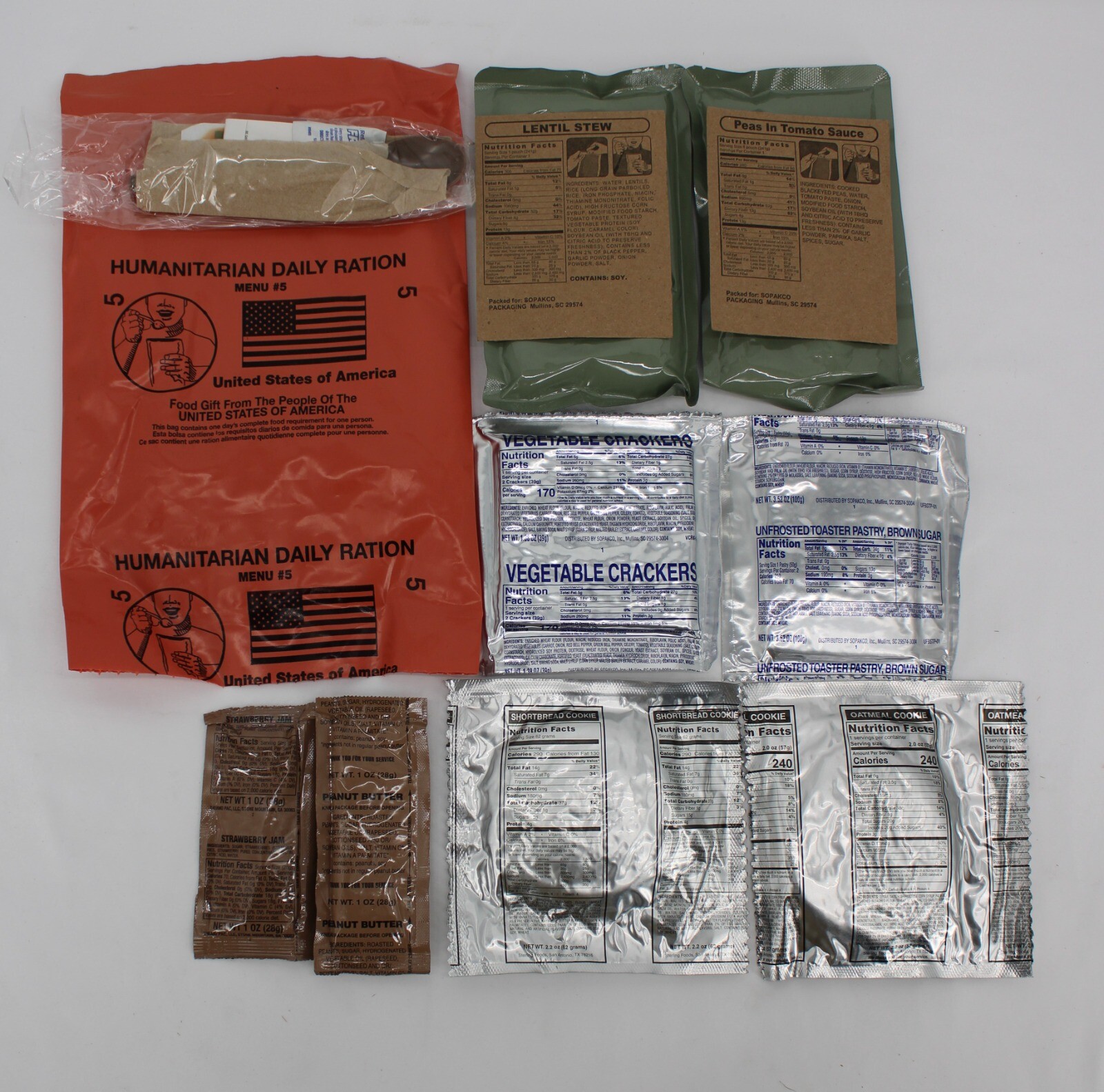 MRE Case - HUMANITARIAN DAILY RATION - RANDOM MENU - Date 10/2022