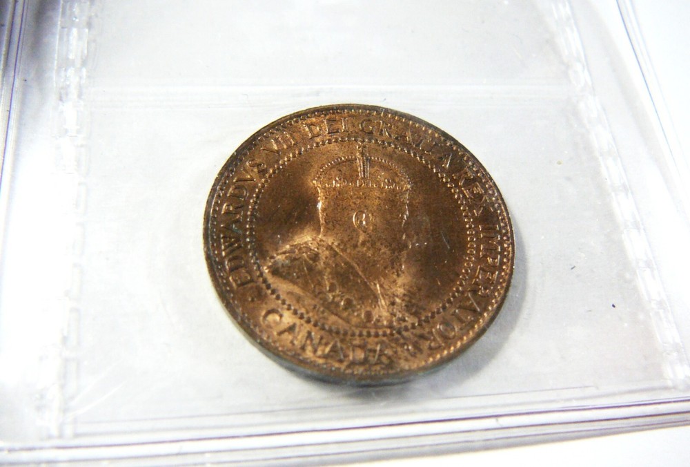 1908 1c ICCS MS-63 Red Brown Canada Cent