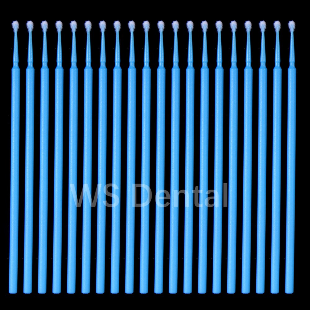 100Pc Dental Micro Applicator Tips Cleaning Brush Disposable Microbrush Bendable