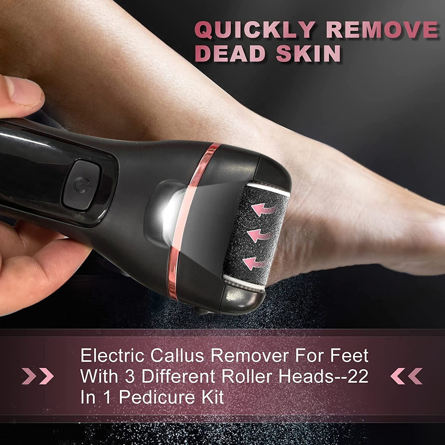 Professional Electric Foot Grinder File Callus Dead Skin Remover Pedicure Tool