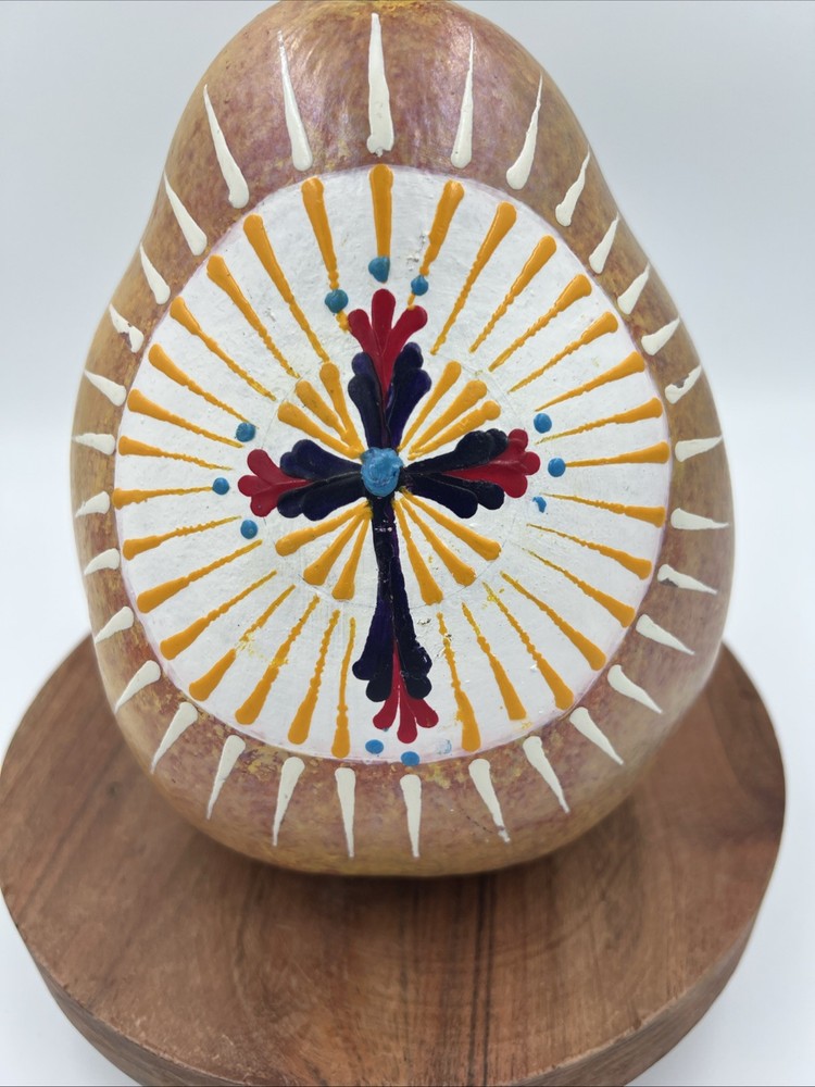 Hand painted Gourd With Cross
