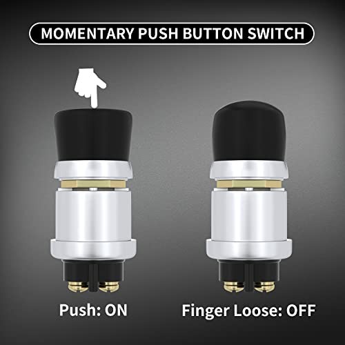 Push Button Starter Switch 12V / 24V Waterproof Push Start Button 50A 1Pc