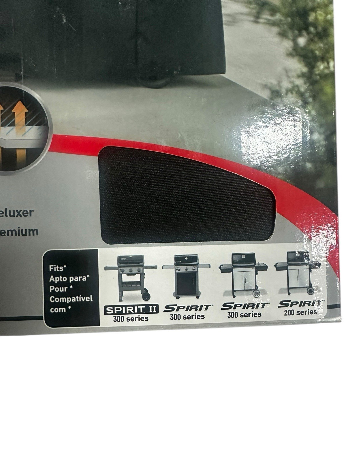 Weber 7139 Premium Grill Cover Spirit 200 Spirit 300 Spirit II 300 Series, Black