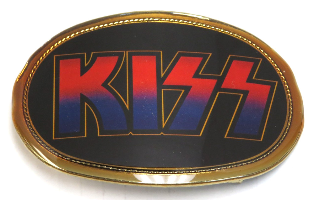 KISS LOGO PACIFICA BELT BUCKLE 1977 AUCOIN PEGASUS