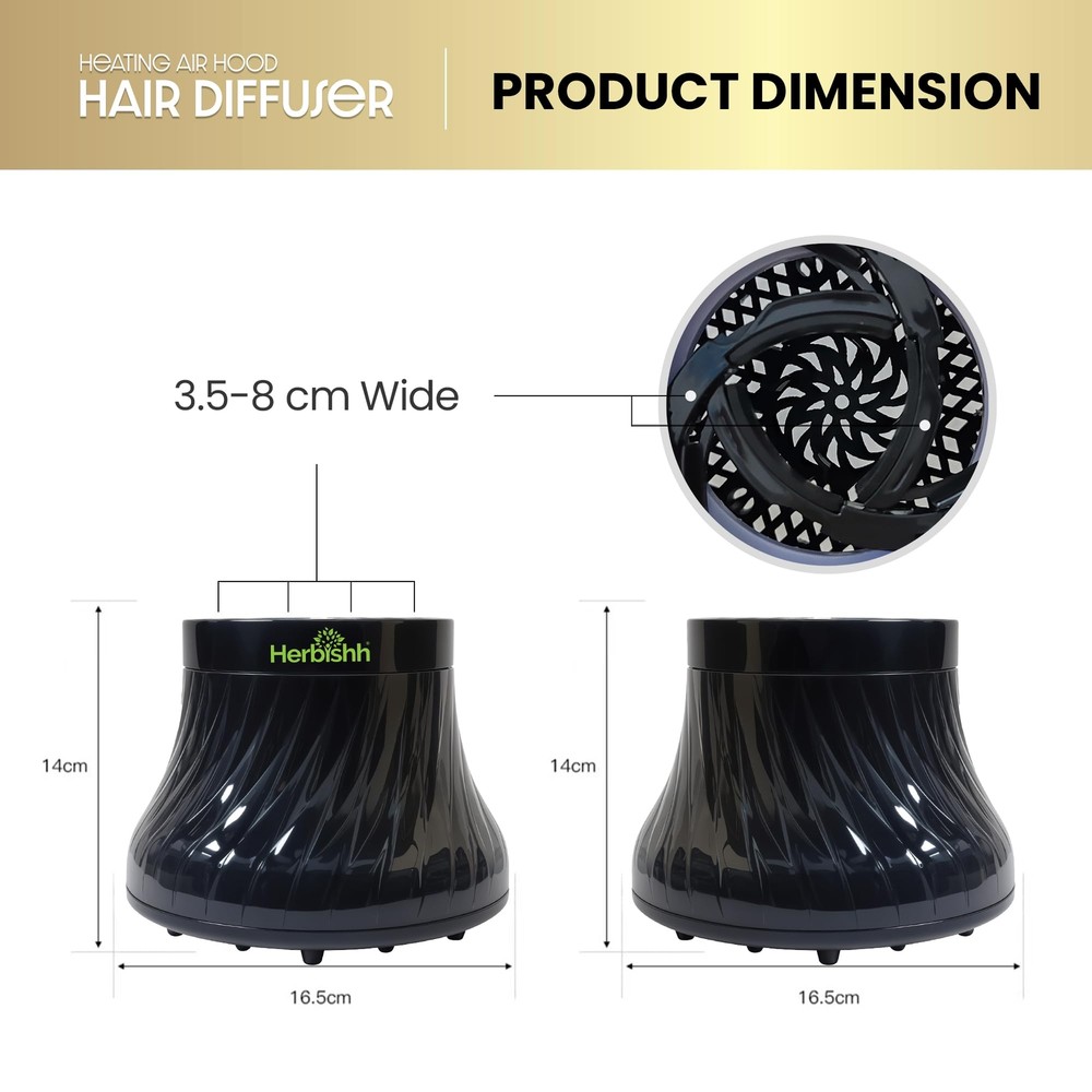 Universal Hair Dryer Diffuser Attachment Adjustable 3.5-8cm Adds Volume