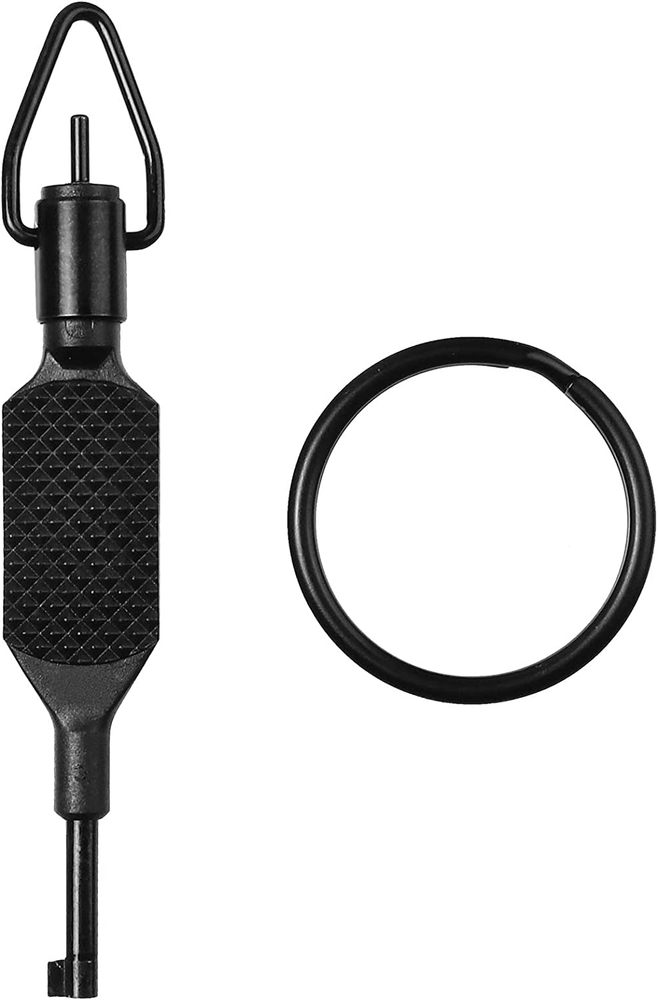 4" Universal Standard Handcuff Key, Flat Knurled Swivel Key