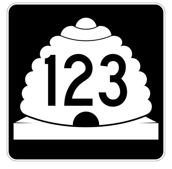 Utah State Highway 123 Sticker Decal